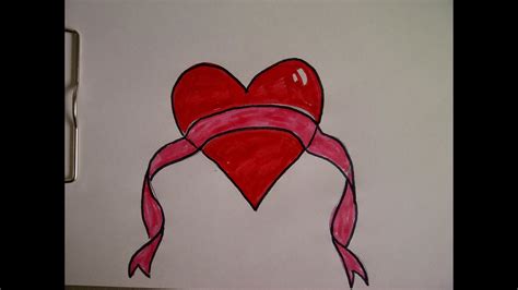 Bilder, die zum zeichnen gezogen wurden. Herz mit Schleife 2. Zeichnen lernen für Anfänger. zum ...