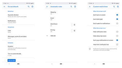 Reduce interruptions, do not disturb and verdict - Android Pie Digital