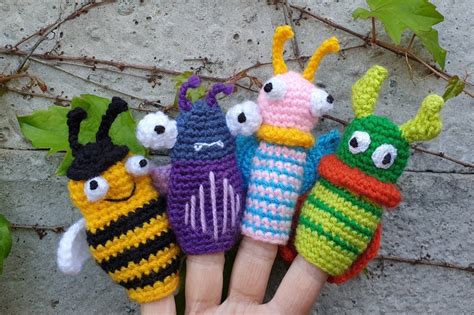 Insects Finger Puppets Etsy