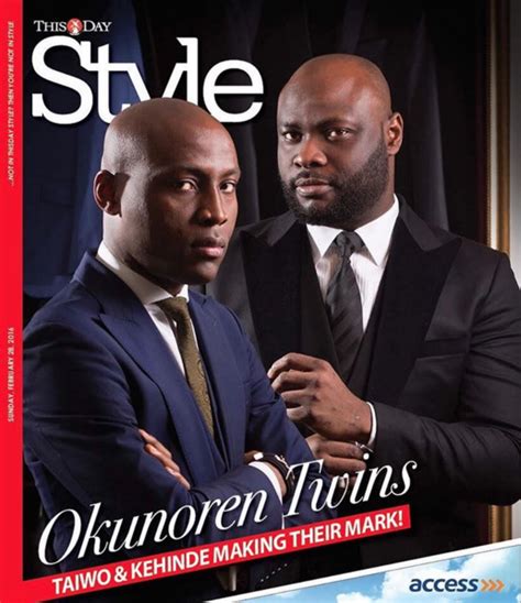 Okunoren Twins Designers Are Dapper On Cover Of Thisday Style Magazine