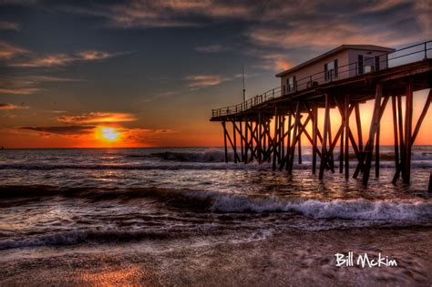 Sunrise over the Fishing Pier photograph canvas print - McKim ...