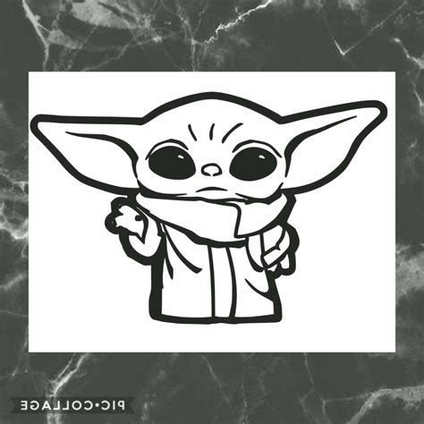 Baby Yoda Decal Mandalorian Baby Yoda Sticker Baby Yoda Vinyl Baby