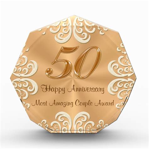 Customizable 50th Golden Wedding Anniversary Ts Award Zazzle