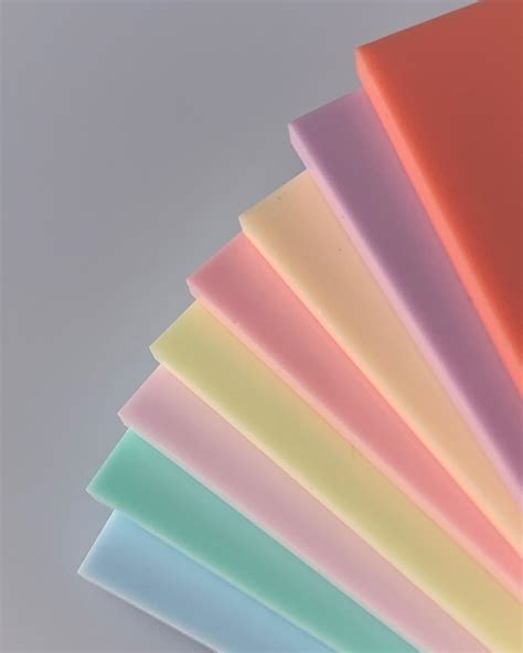 Acrylic Pastel Colours Standard Sheets Cambrian Plastics