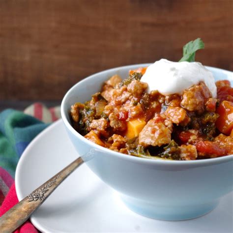 No Bean Sweet Potato Kale And Turkey Chili Nutrition In The Kitch