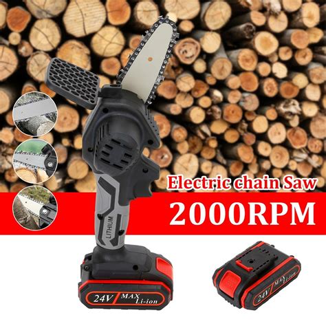 800w 88v Mini Cordless Chainsaw Electric One Hand Saw Wood Cutter W2