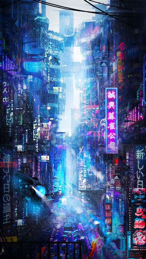 Download the perfect neon city pictures. Download wallpaper 1080x1920 future, neon, city, rain ...