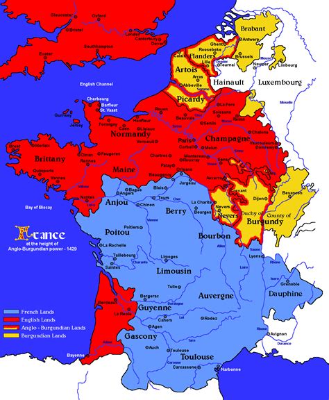 Modern Day France During The Hundred Years War 1429 Rwonderdraft