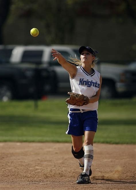 Softball Player Catch The Ball Free Image Download