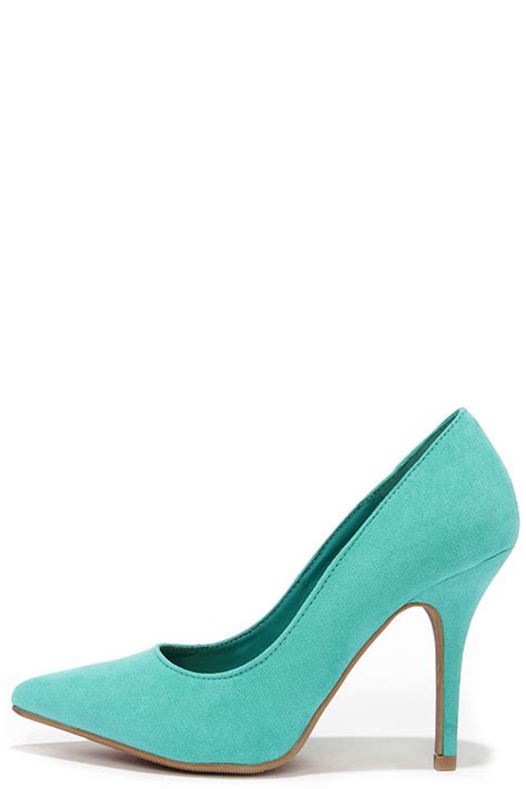 Chic Turquoise Pumps Suede Pumps Pointed Pumps 2300 Lulus