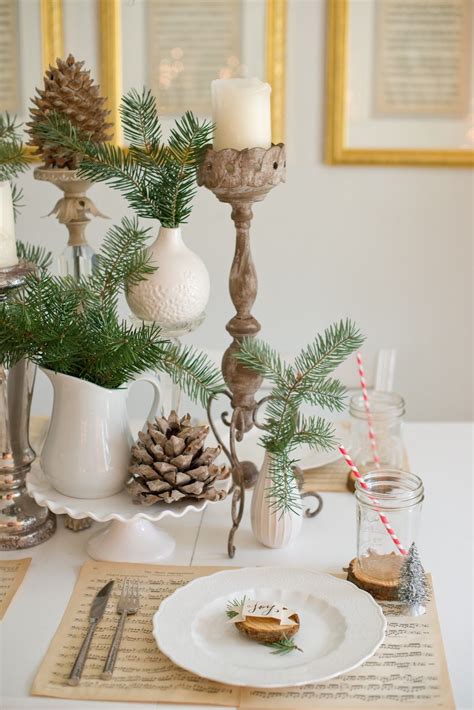 Creating A Natural Christmas Tablescape And Centerpiece Using Items