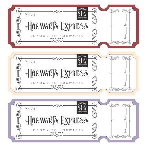 Best Printable Train Ticket Harry Potter Pdf For Free At Printablee