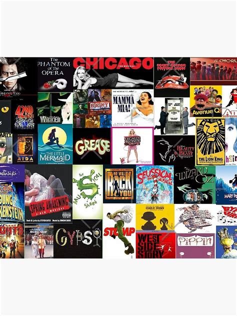 Broadway Musical Collage 2 Poster By Ryaneliz91 Redbubble