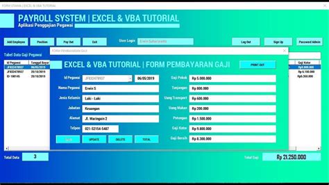 Gratiss Lagiiiiii Aplikasi Payroll Sederhana Excel And Vba