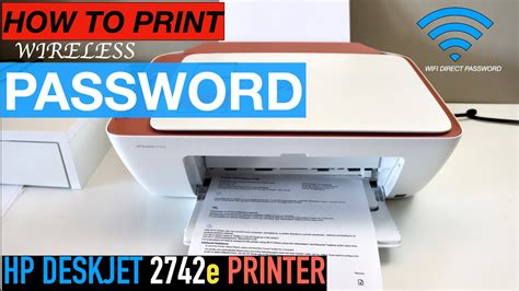 How To Find The Wireless Password Of Hp Deskjet 2742e Printer Youtube