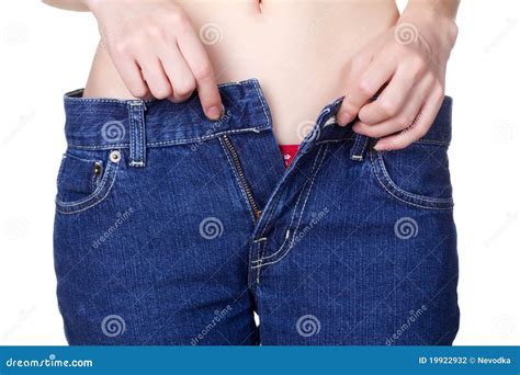 Unzipped Jeans Stock Photo Image Of Attractive Sensuality