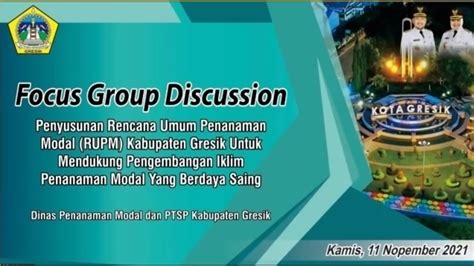 Focus Group Discussion Penyusunan Rencana Umum Penanaman Modal Rupm