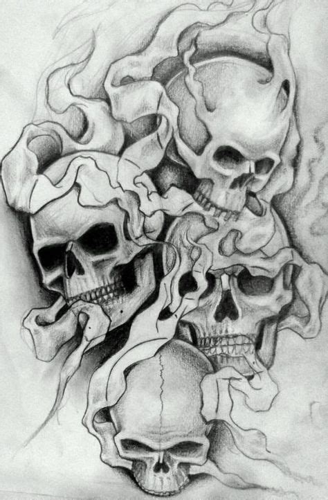 Smokey Skulls 2 By 76bev On Deviantart Skull Skull Artwork Skull