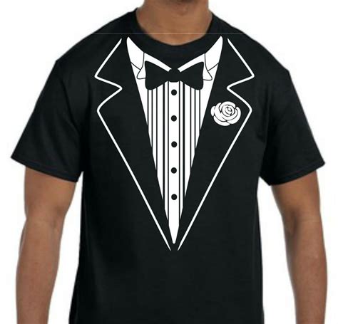 Funny Tuxedo Tshirt Tuxedo Shirt Wedding Party Groom Retro