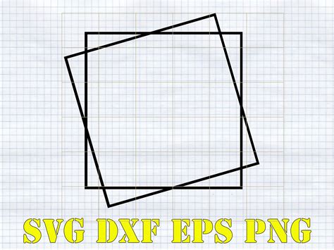 Layered Stacked Square Frames SVG and PNG Square Frame SVG | Etsy