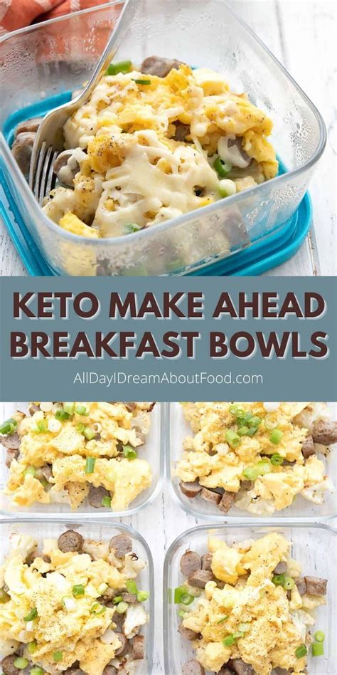 Make Ahead Keto Breakfast Bowls Recipe Quick Keto Breakfast Keto
