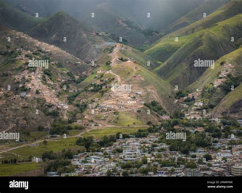 A Beautiful Photo Of Village Houses On A Green Mountain Slope Fayzabad