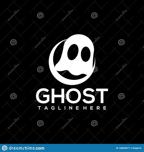 Creative Ghost Logo Design Vector Art Logo Stock Illustration