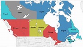Most common languages spoken in each Canadian province. | Infographic ...