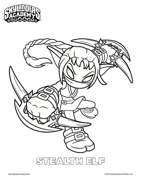 Colouring pages available are skylanders giants fire hot head coloring, skylanders coloring. Free Skylanders Stealth Elf Coloring Page | Ninjago ...