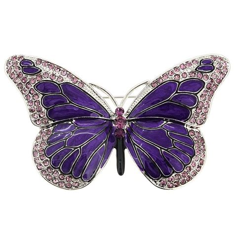 Purple Enamel Crystal Butterfly Pin Brooch C4114axpz4z Shop