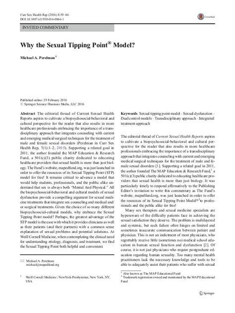 Sexual Tipping Point Model