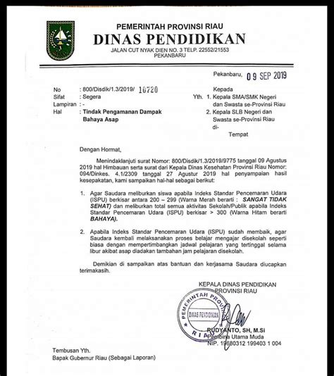 Surat dinas biasanya digunakan di lingkungan perkantoran. mediacenter.riau.go.id | Disdik Riau Keluarkan Surat ...