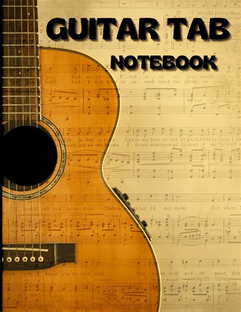 Guitar Tab Notebook Blank Guitar Tablature Book For Music Composition