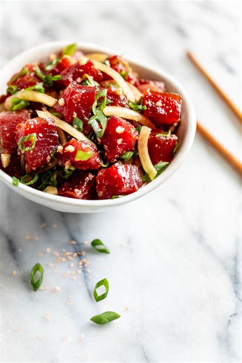 Sometimes stylized 'poké' to aid pronunciation) is diced raw fish served either as an appetizer or a main course and is one of the main dishes of native hawaiian cuisine. Shoyu Ahi Poke (Hawaiian Ahi Poke Bowl Recipe) - A ...