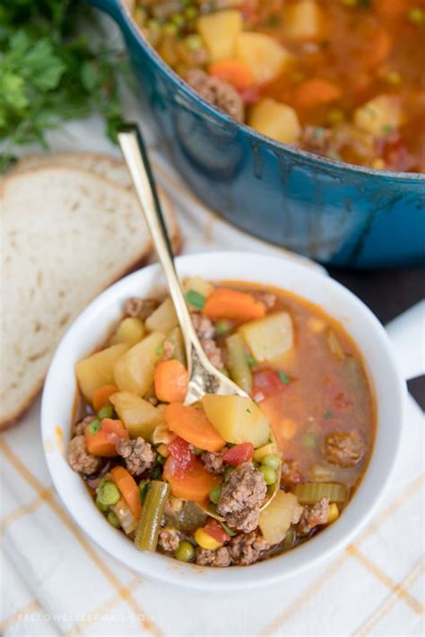 This homemade recipe is so easy and delicious, it will become your favorite! Smoky Vegetable Beef Soup | Easy Soup Recipe | YellowBlissRoad