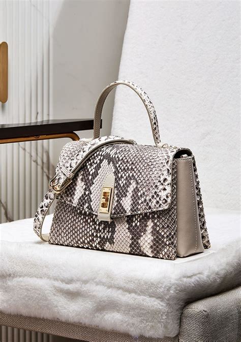 Stylish Python Top Handle Handbags For Women Python Bags Snake Skin
