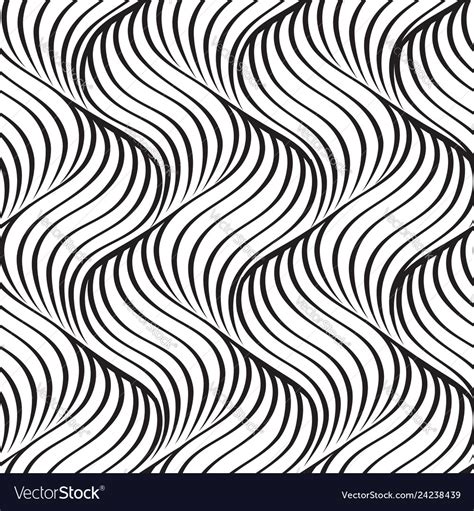 Abstract Wavy Line Seamless Pattern Royalty Free Vector