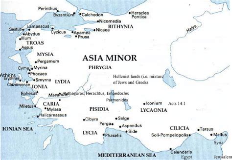 Biblical Map Of Asia Minor United States Map