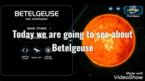 Betelgeuse A Red Super Giant 941 Times Bigger Than Our Sun Youtube