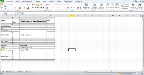 Como Fazer Um Modelo De Recibo No Excel Blog Luz