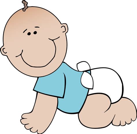 Onlinelabels Clip Art Baby Boy Crawling