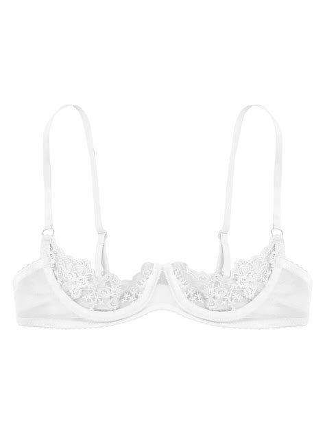 women s lace half cup bra underwired bra sexy open nipple bra sleepwear lingerie ebay