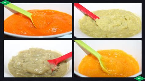 4 Vegetable Puree For 4 6month Baby Healthy Baby Food Recipebaby