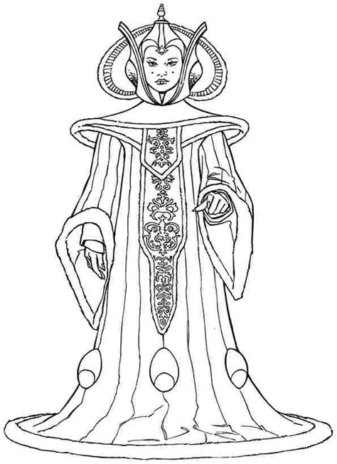 Queen Amidala Coloring Pages Coloring Nation
