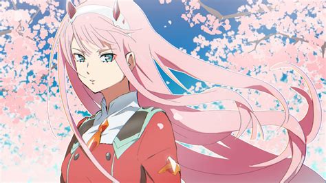 Darling In The Franxx Zero Two With Pink Hair With