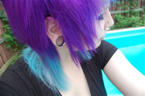 Beautiful Blue Hair Dyed Dyed Hair Girl Image