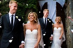 Joe Hart's wife Kimberly Crew makes a stunning bride in ivory lace ...