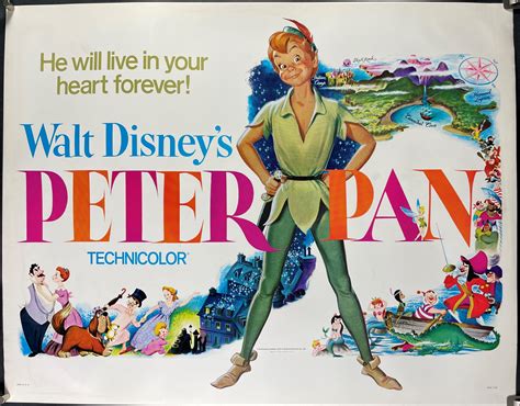 Peter Pan Original Vintage Disney Poster Original Vintage Movie Posters