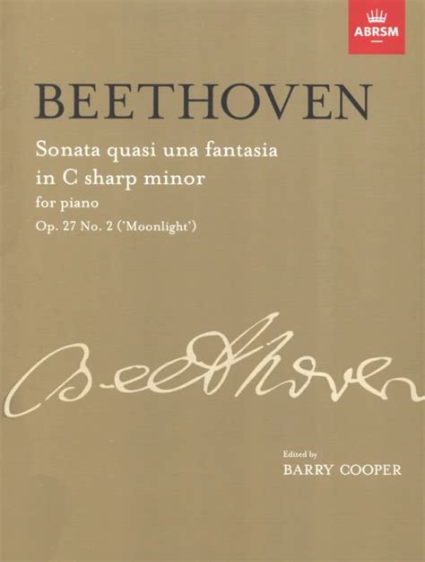 Sonata No14 In C Sharp Minor Op27 No2 De Ludwig Van Beethoven Y