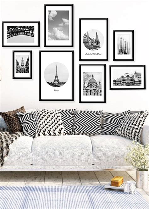 19 Tips For Creating A Gorgeous Black And White Gallery Wall White